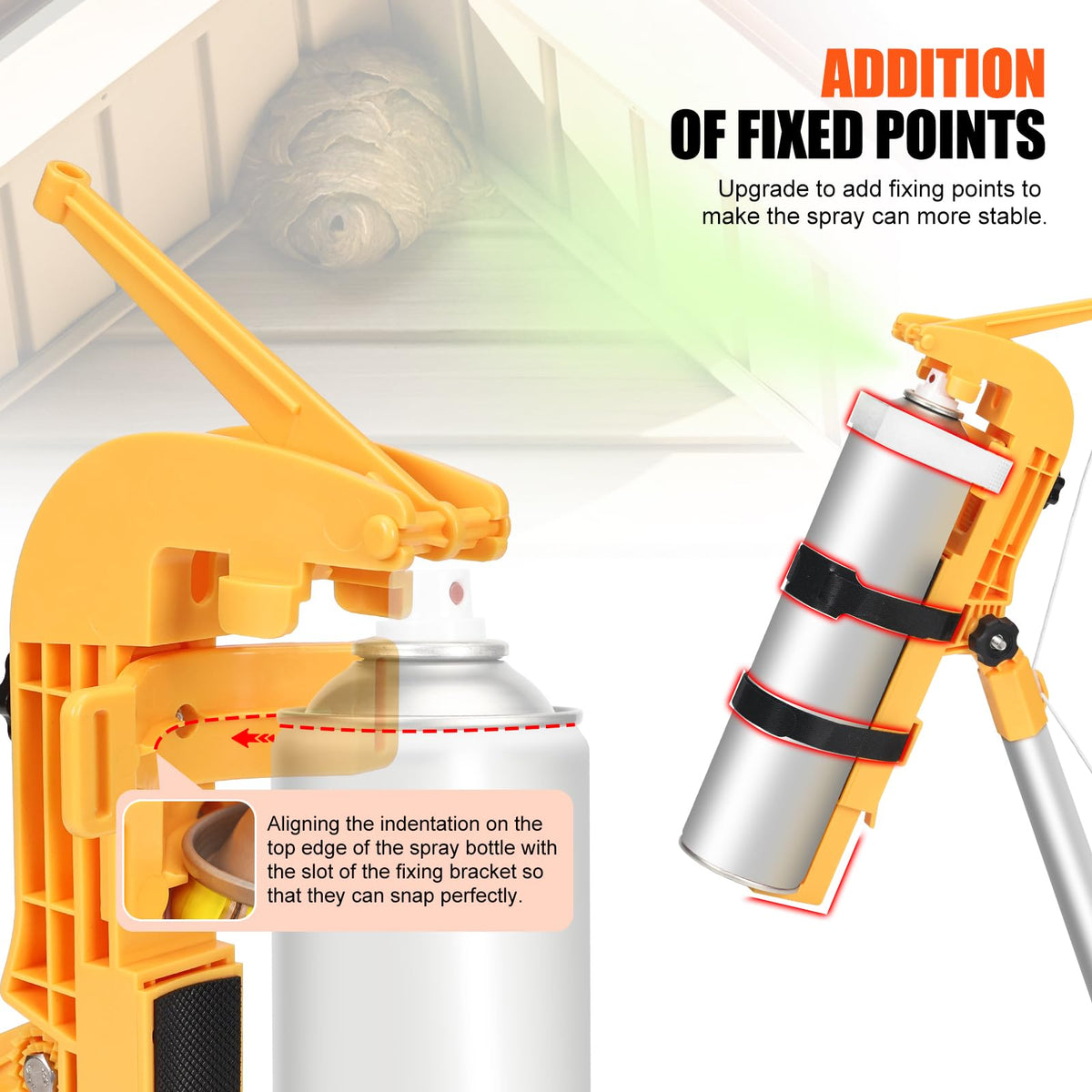 Creative.C adjustable-angle sprayer bracket enables precise application on tall targets.