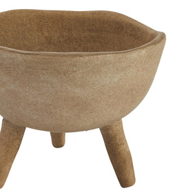 Creative Co-Op boho planter complements living rooms with textured surfaces.