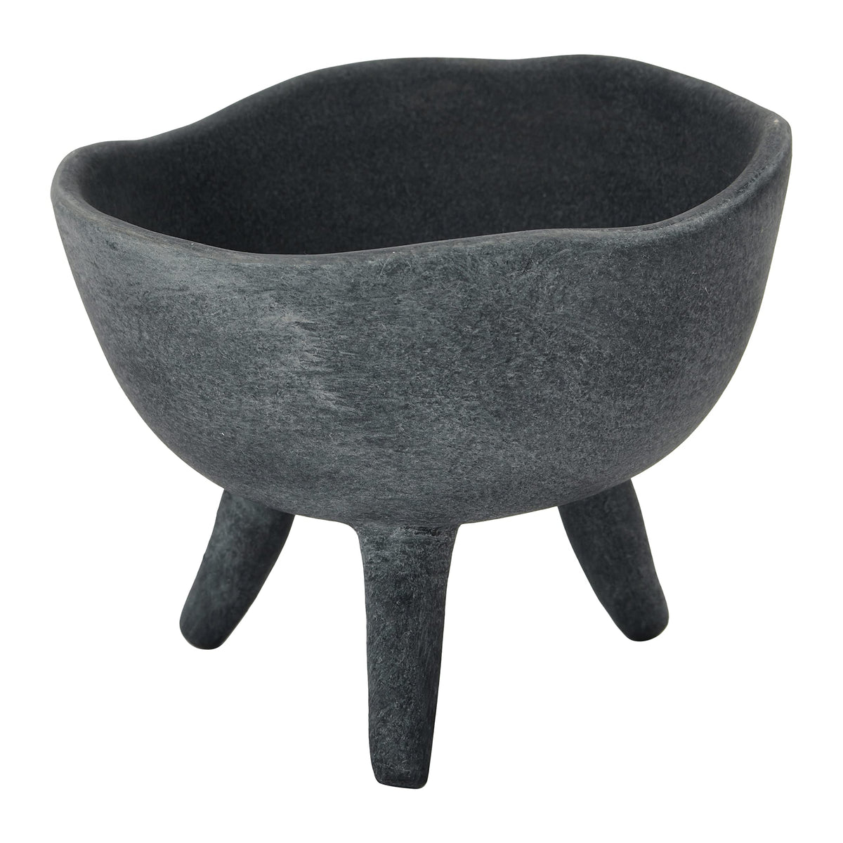 Creative Co-Op Boho Terracotta Footed Bowl with three legs for elegant display.