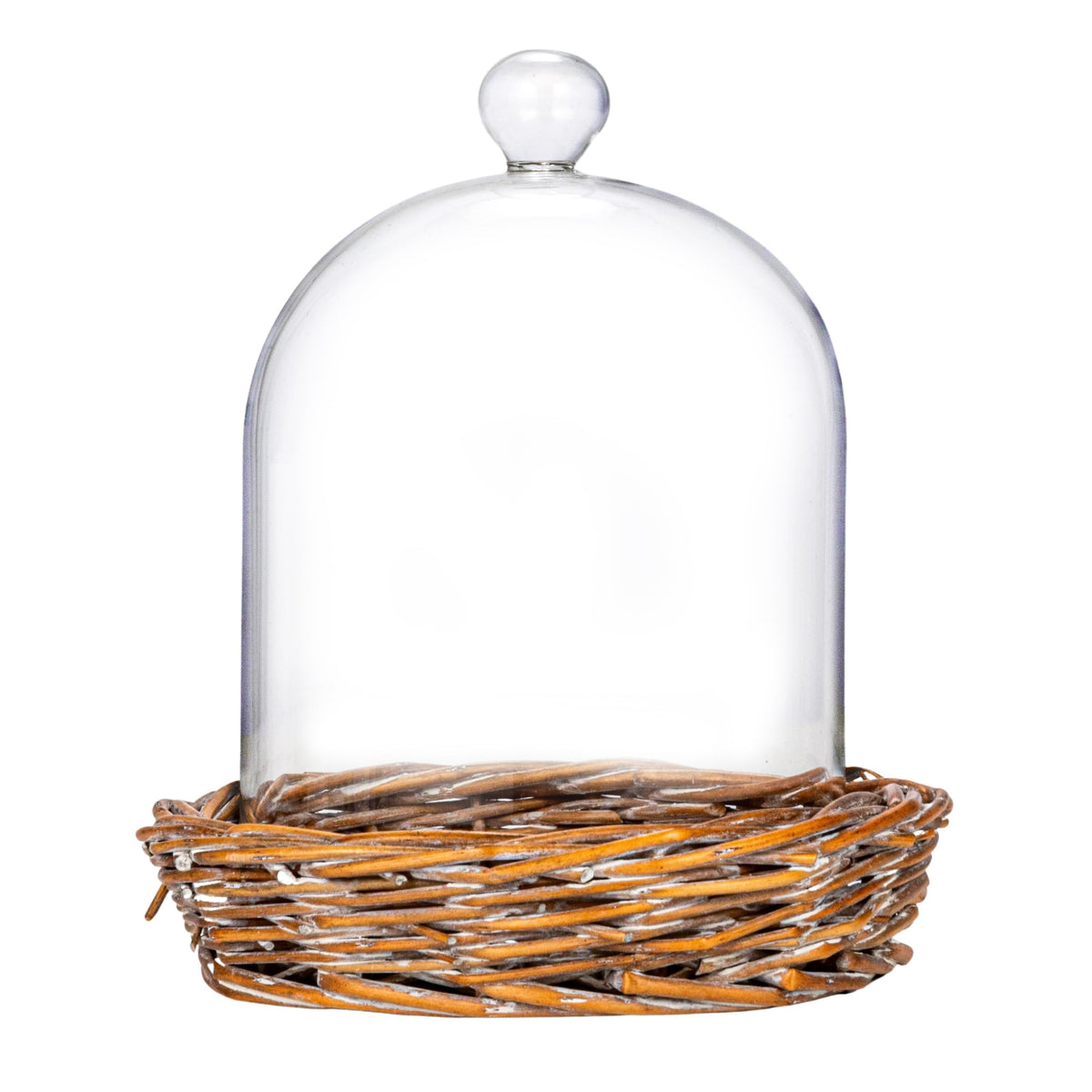 Creative Co-Op durable glass and willow construction ensures lasting use.
