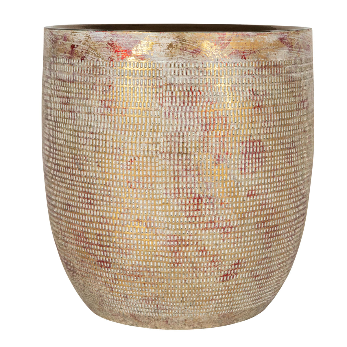 Creative Co-Op planter features a drainage hole for moisture control