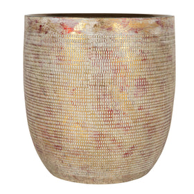 Creative Co-Op planter features a drainage hole for moisture control