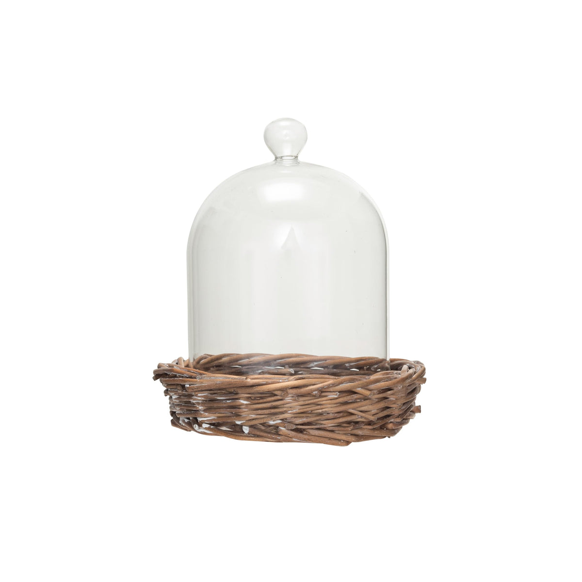 Creative Co-Op 5.25-inch diameter cloche fits small spaces.