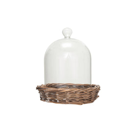 Creative Co-Op 5.25-inch diameter cloche fits small spaces.