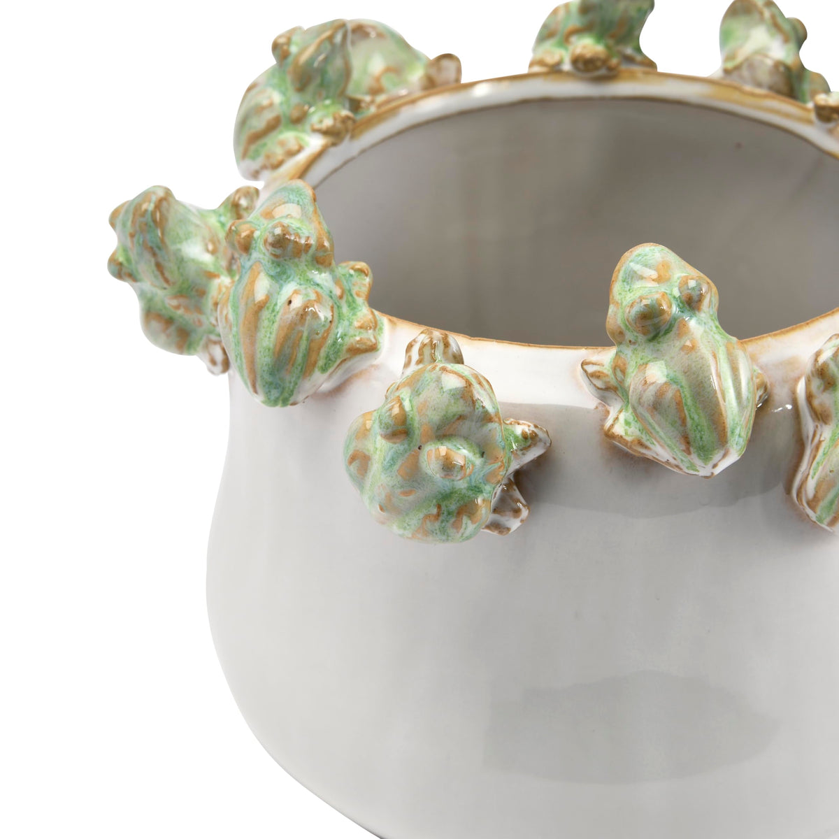 Creative Co-Op planter glaze close-up reveals depth and texture