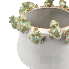 Creative Co-Op planter glaze close-up reveals depth and texture