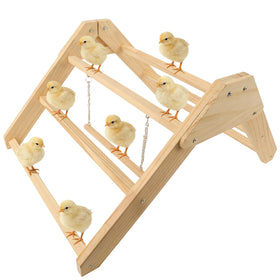 CREDAJUVEE chick perch with wooden swing for safe roosting in the coop