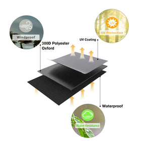 Creole Feast CR1001A black sleek outdoor grill cover with durable finish.