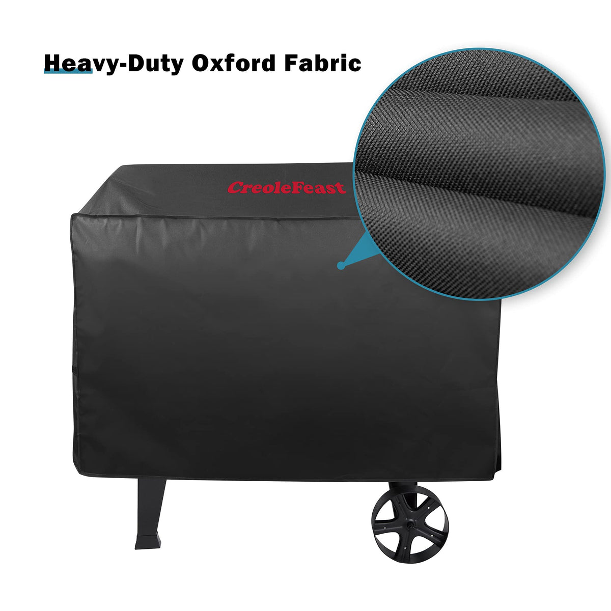 Creole Feast CR1001A UV-resistant coating shields against sun fading on outdoor grills.