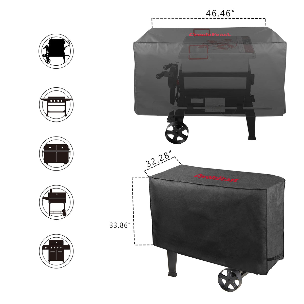 Creole Feast CR1001A with adjustable Velcro straps secures in windy conditions.