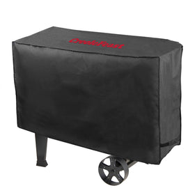 Creole Feast CR1001A grill cover in waterproof Oxford fabric protecting against rain.