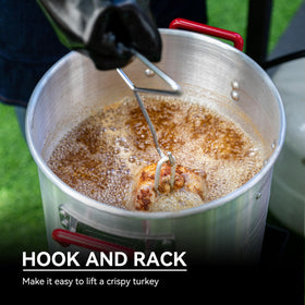 Creole Feast marinade injector for flavorful prep before frying