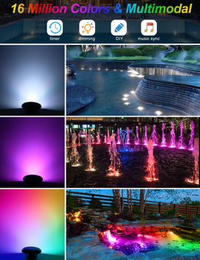 CREPOW app-controlled color light viewed from a garden setting