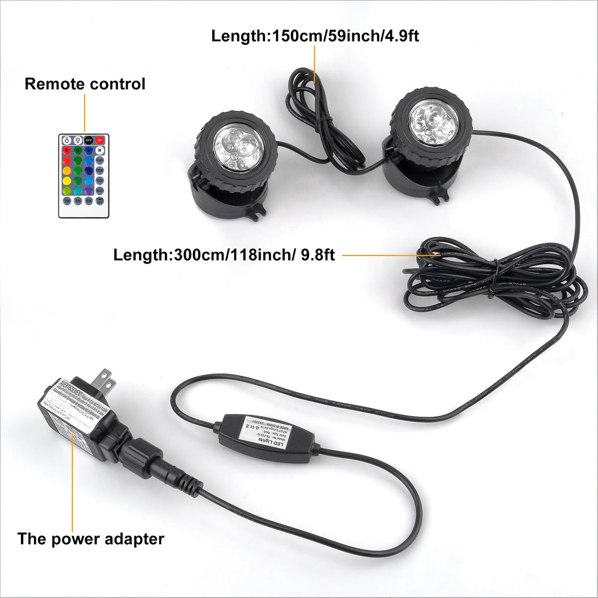 CREPOW fountain and garden light for pools, ponds, and patios