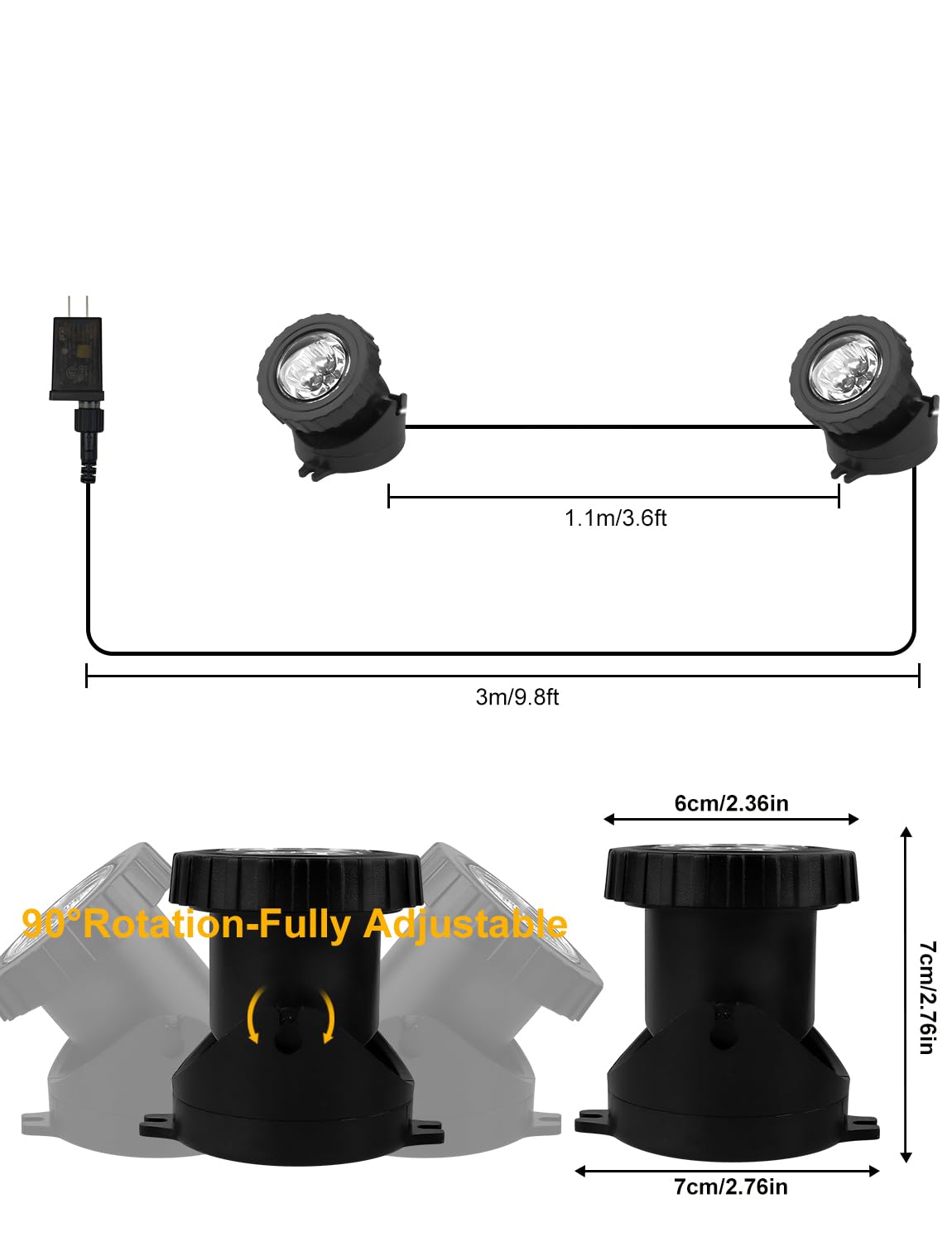 CREPOW ground or wall installation light for landscape accents.
