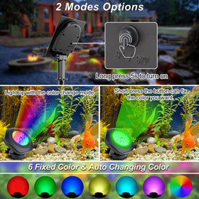 CREPOW IP68 waterproof solar light suitable for outdoor garden use.