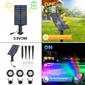 CREPOW IP68 waterproof pond light in a damp pond edge
