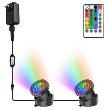 CREPOW RGB pond light with timer for colorful water feature accents