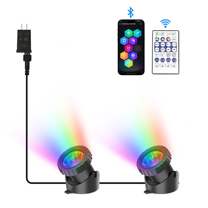 CREPOW RGB underwater pond light provides vibrant color options for ponds and fountains.