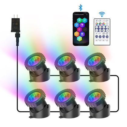 CREPOW RGB underwater pond light offers vibrant color options for ponds and fish tanks