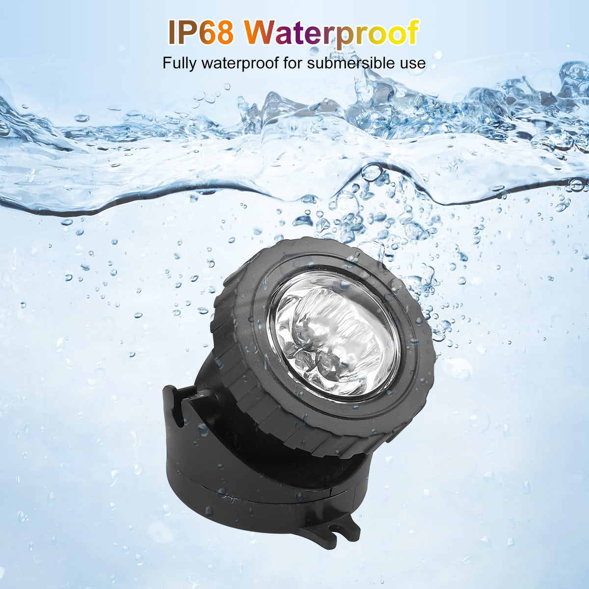 CREPOW six-LED beads provide bright, even illumination for water features.