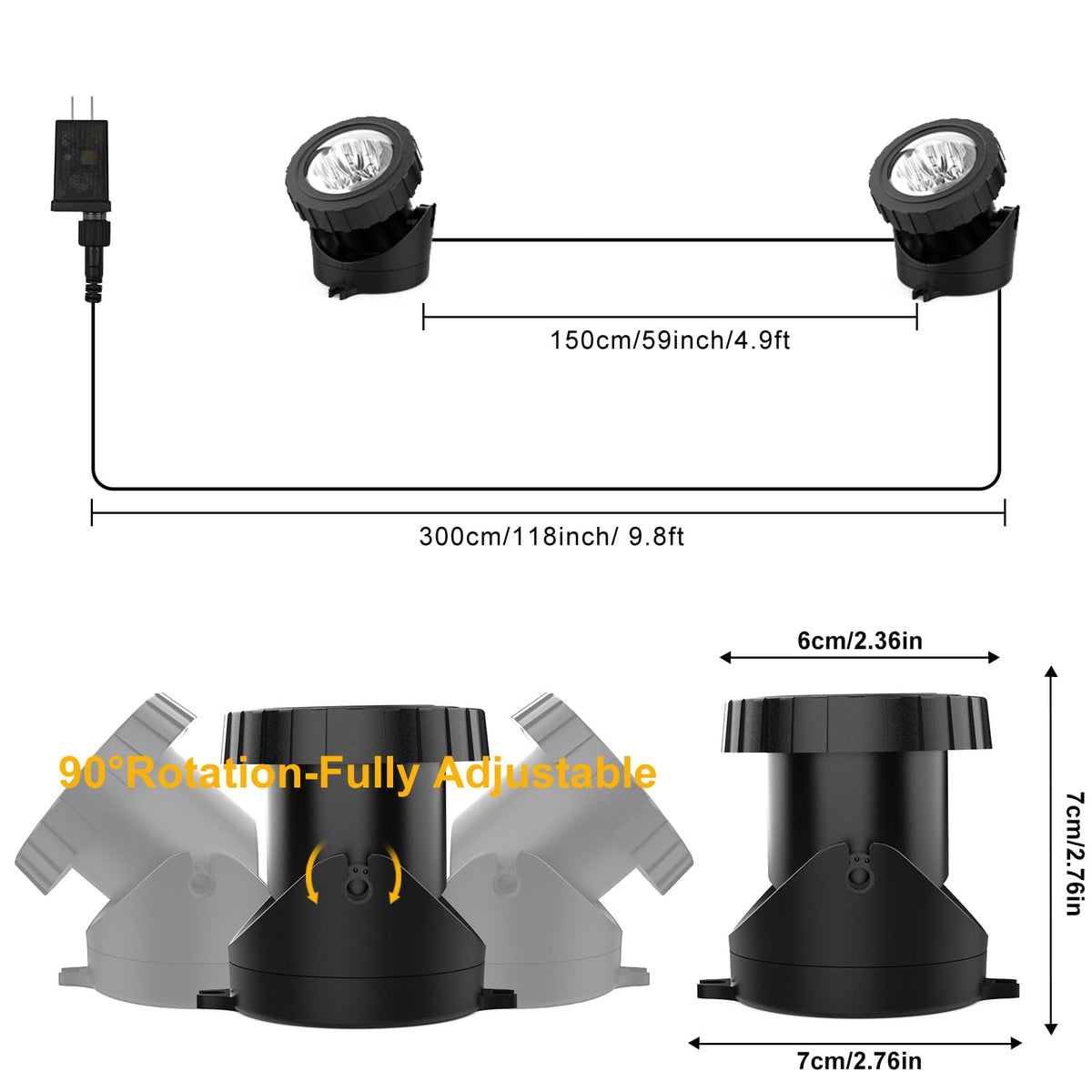 CREPOW two-pack set enables flexible layout for different water features.