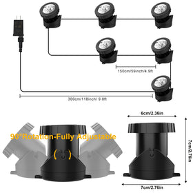 CREPOW waterproof pond light suitable for ponds, aquariums, and fountains