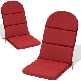 Crestlive Adirondack cushions top view in chili color for outdoor comfort