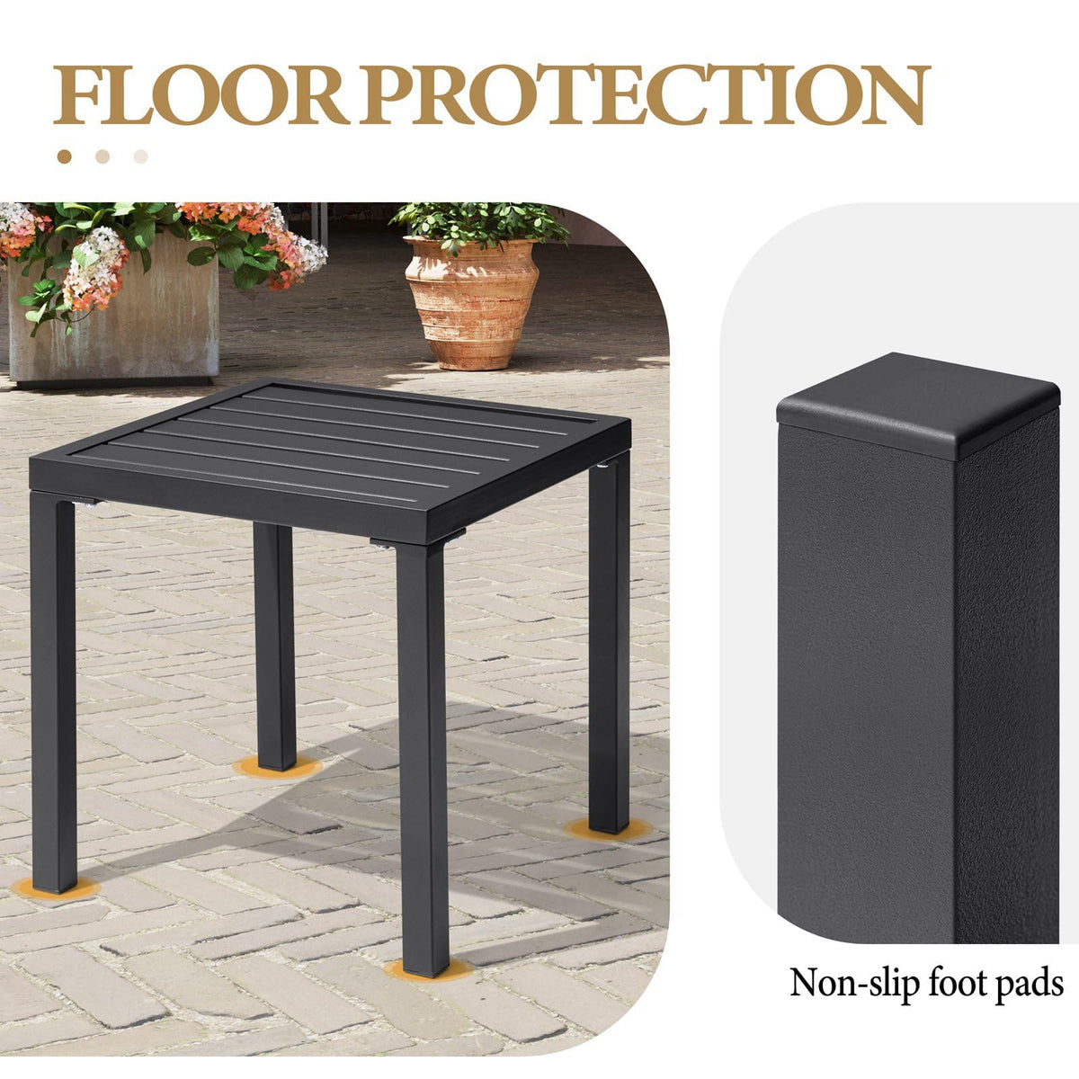 Crestlive table with adjustable feet ensures stability on uneven surfaces