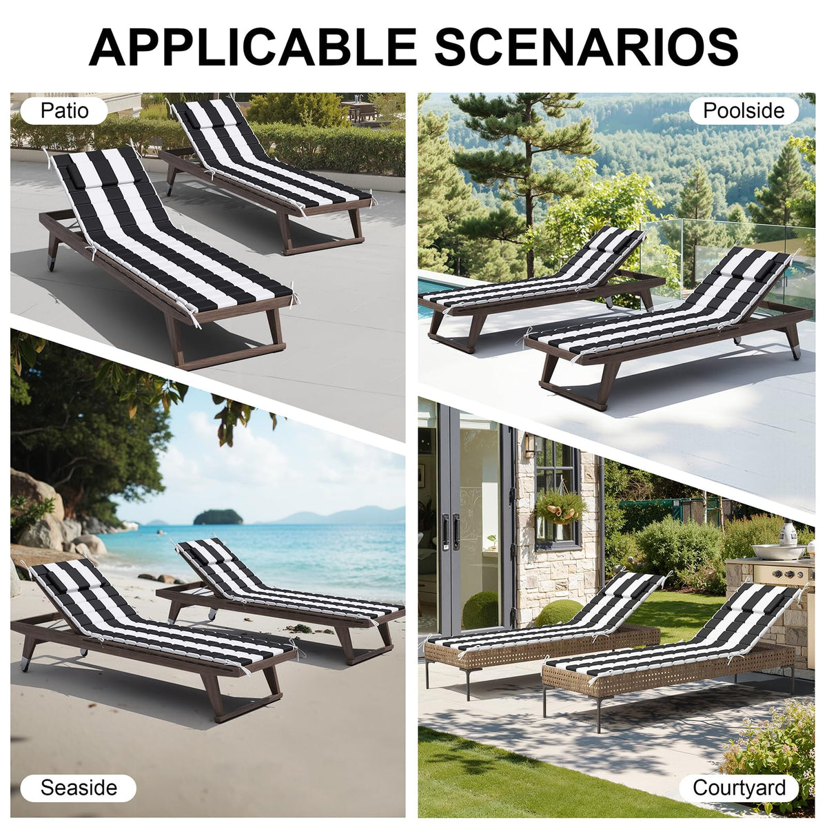 Crestlive compatibility fits most 70–72 inch lounges for versatile use.
