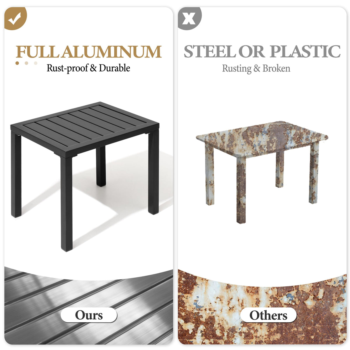 Crestlive end table offers quick setup in minutes.