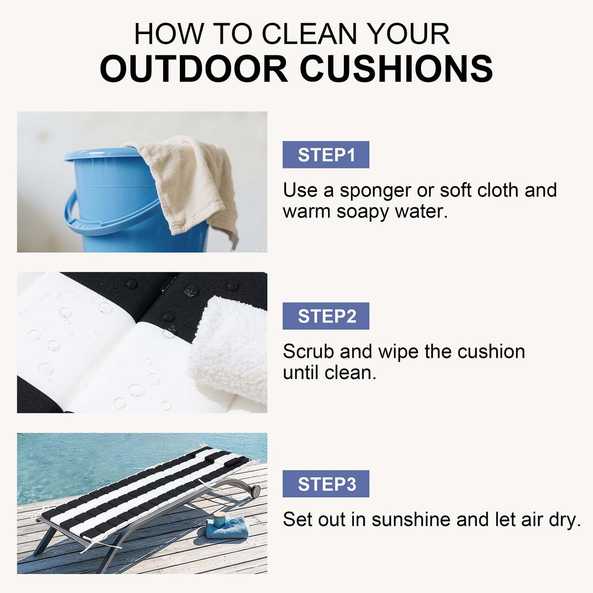 Crestlive foldable cushions store flat for compact, easy transport.