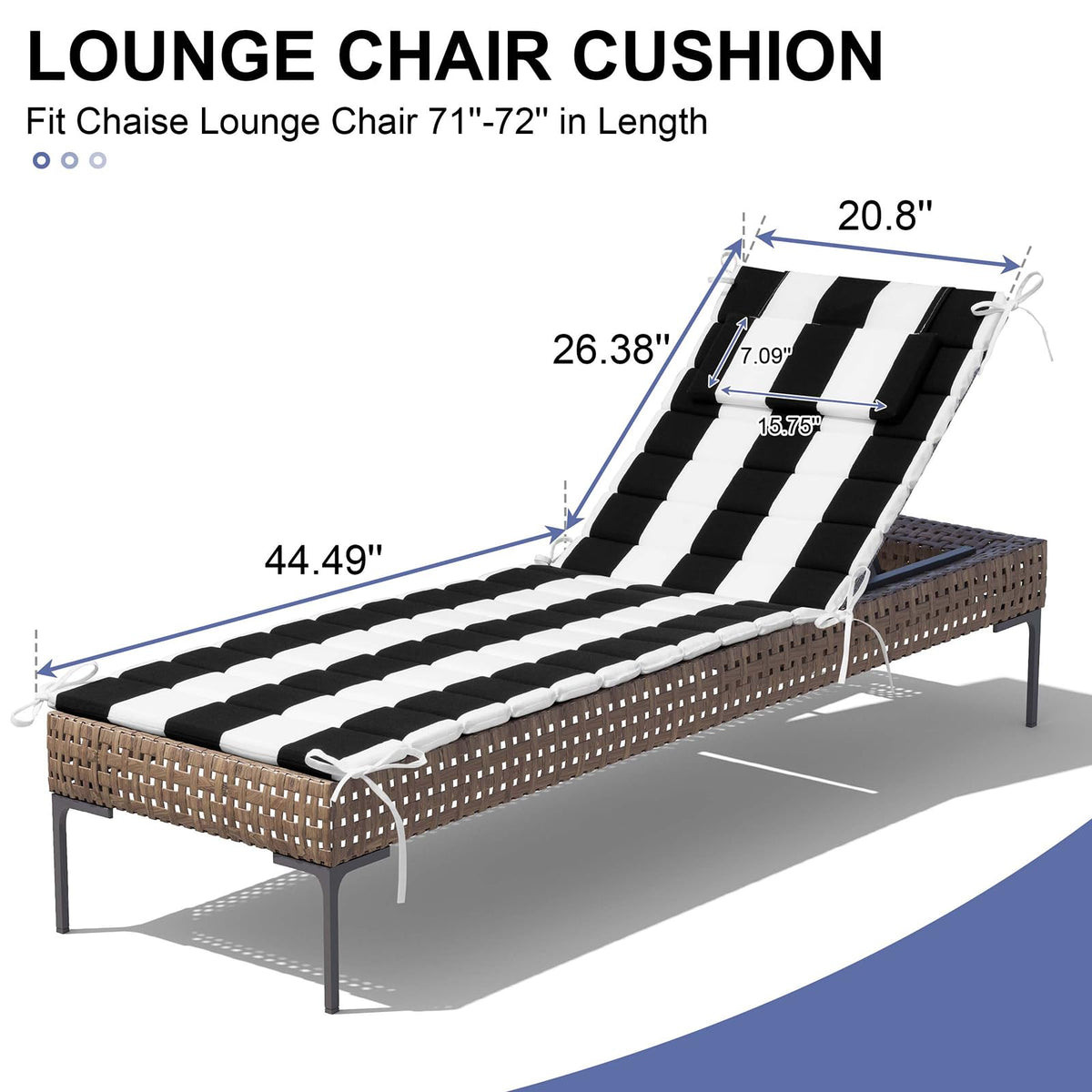 Crestlive headrest pillow outdoor provides built-in support for poolside lounging.
