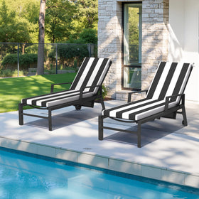 Crestlive Outdoor Chaise Cushion with contoured design for secure fit.