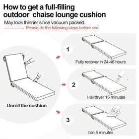 Crestlive cushions fit most 70–72 inch loungers for a tailored look