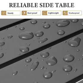 Crestlive Products 15.7-inch square table holding drinks and small items.