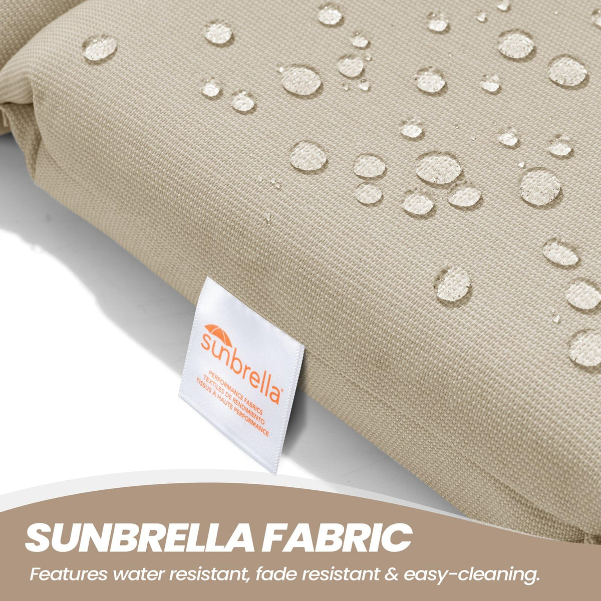 Crestlive Sunbrella cushion stitch detail shows reinforced construction for lasting quality