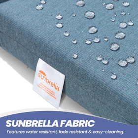Crestlive Sunbrella cushion tie-back detail showing secure attachment