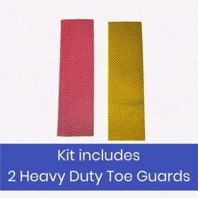 CBB emery board sandpaper prepares toe surface for secure adhesion.