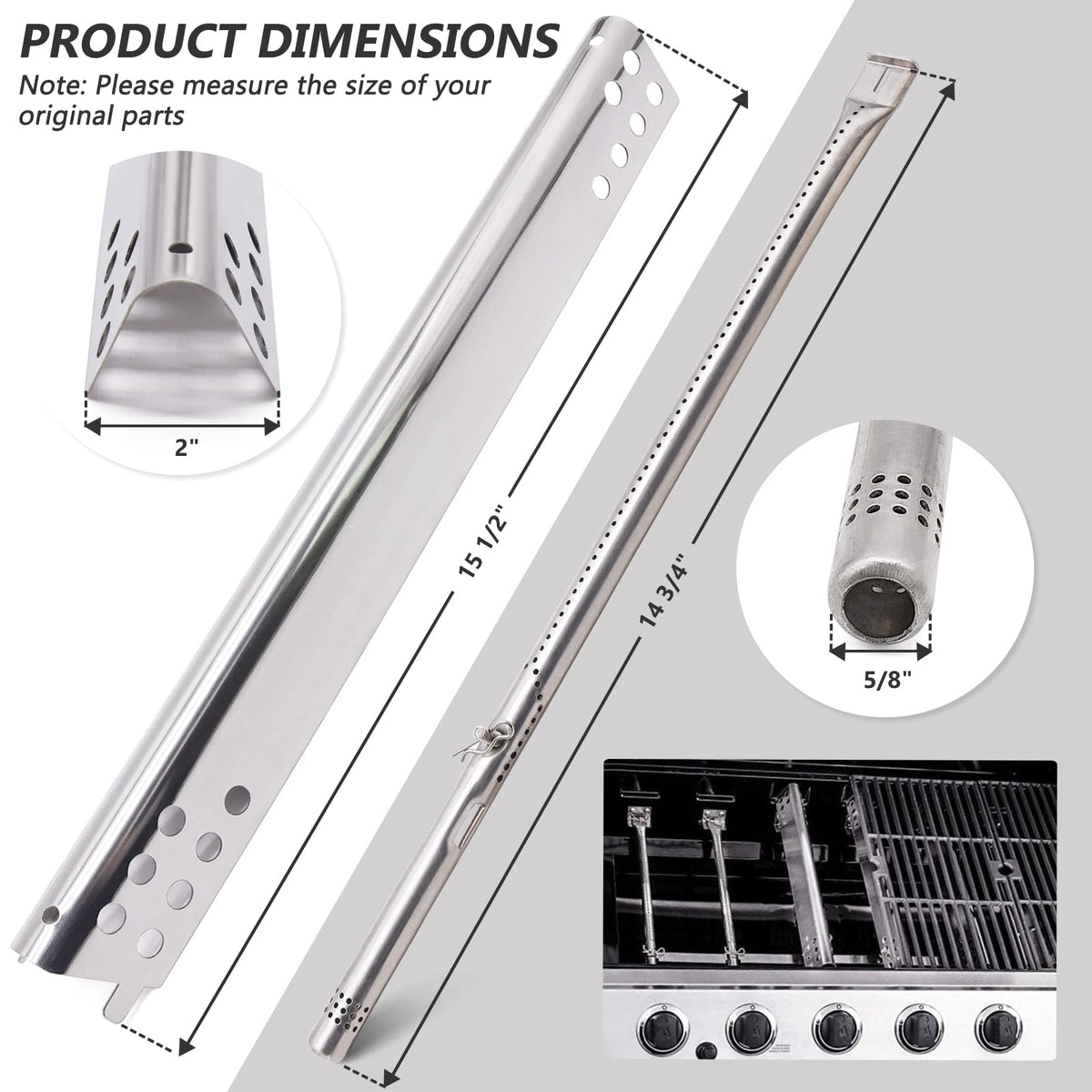 Criditpid adjustable crossover tubes 5.5-9.5 in ensure proper air flow