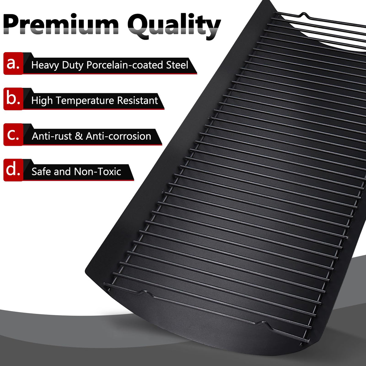 Criditpid 27-inch ash pan dimensions ensure a precise grill fit.