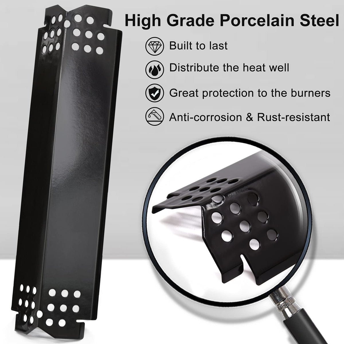 Criditpid easy-clean porcelain steel surface resists staining and buildup.
