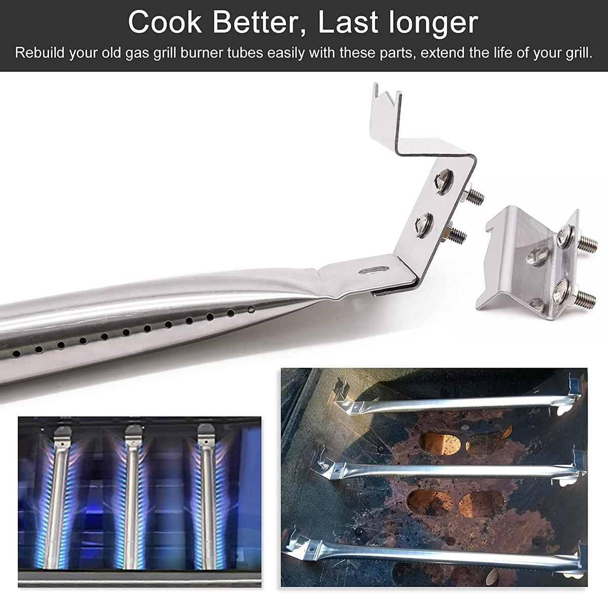 Criditpid hanger brackets secure burners for safe, sturdy grilling