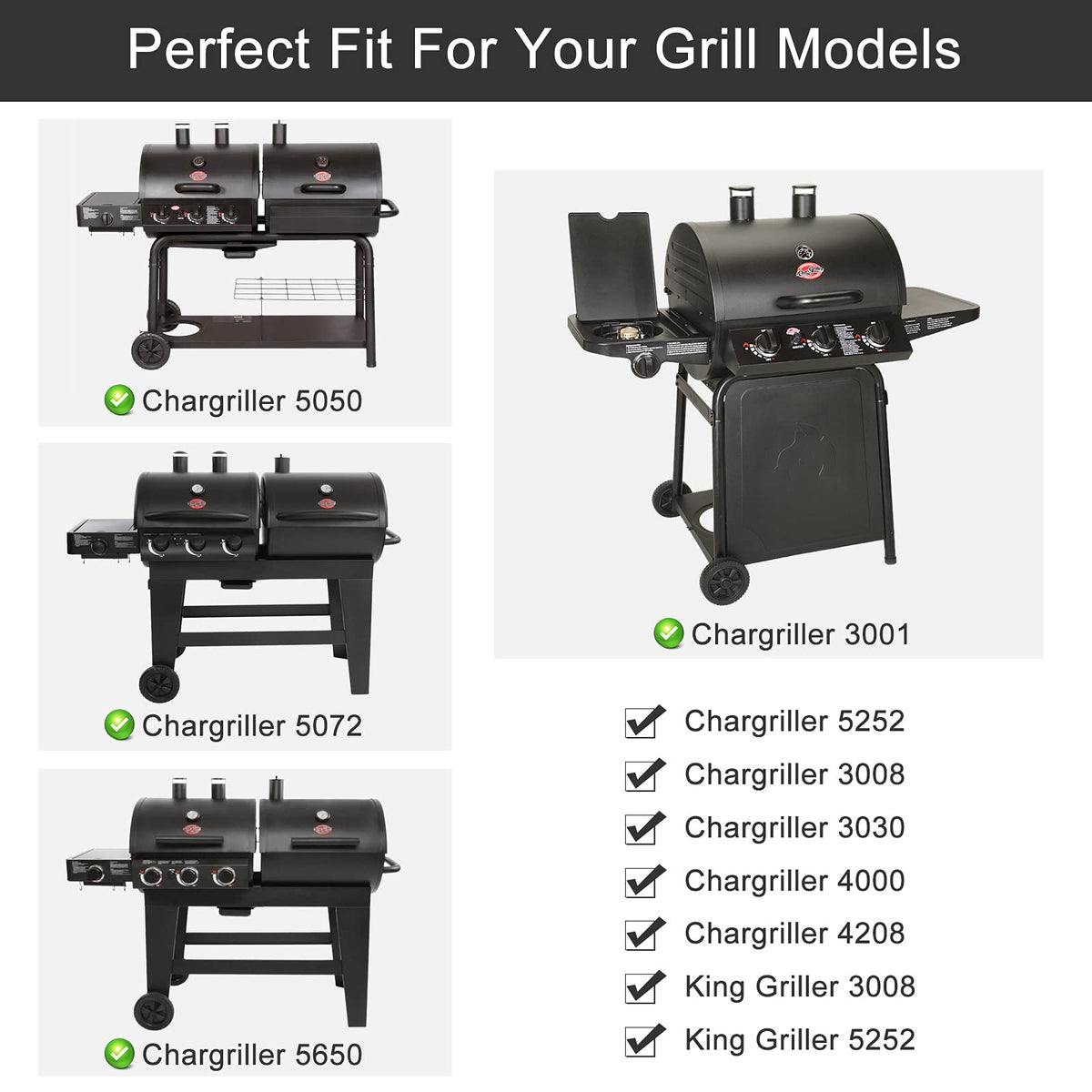 Criditpid heat plate shields for Chargriller 3001 promoting even heat distribution