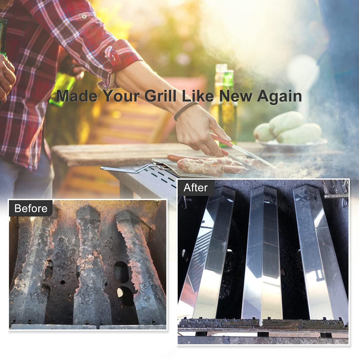 Criditpid heat plate shields for Chargriller 5072 promote secure fit and easy installation.
