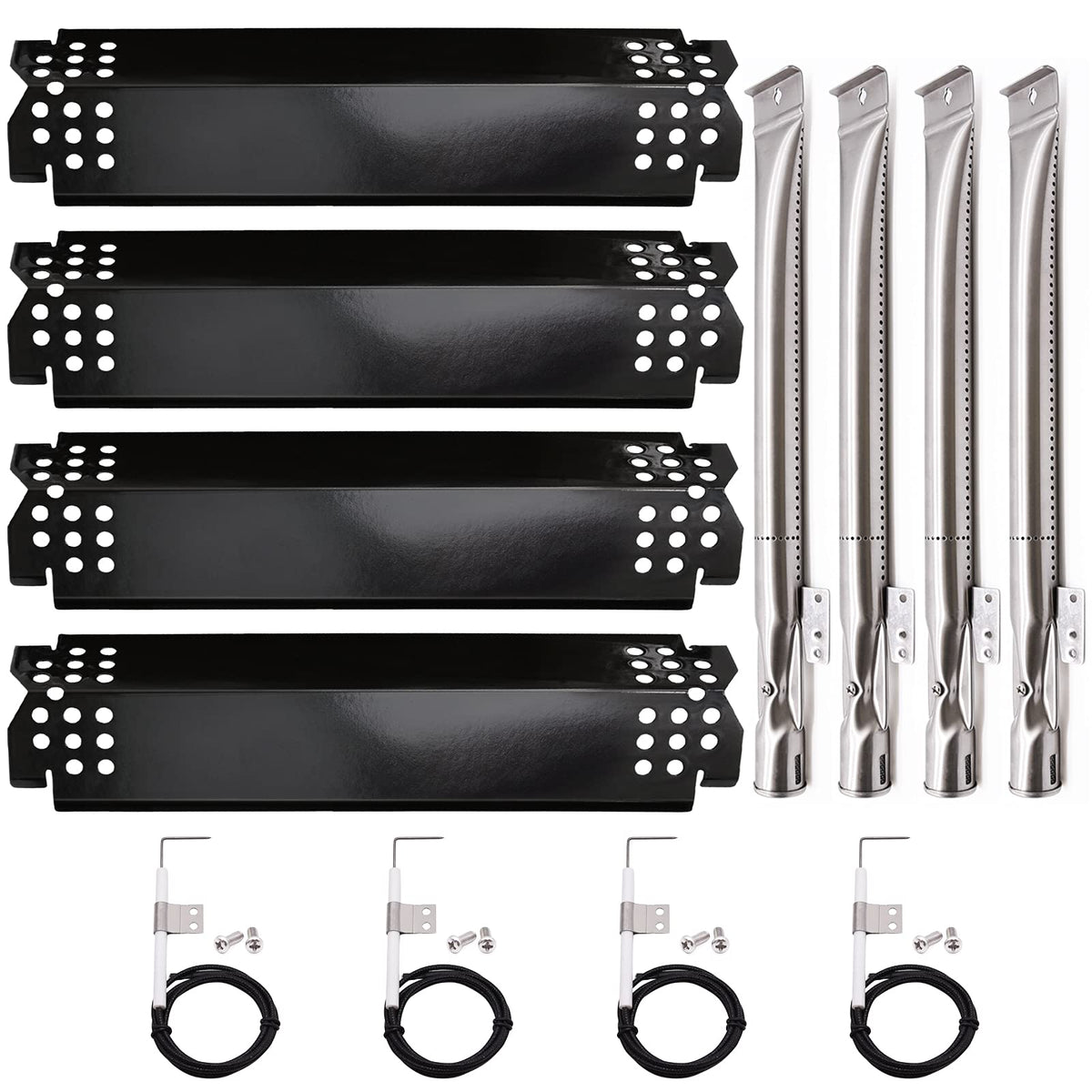 Criditpid Nexgrill 4-burner tubes show durable stainless steel construction for grilling