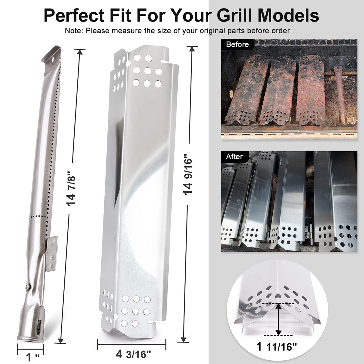 Criditpid Nexgrill burner tube replacement for consistent flame
