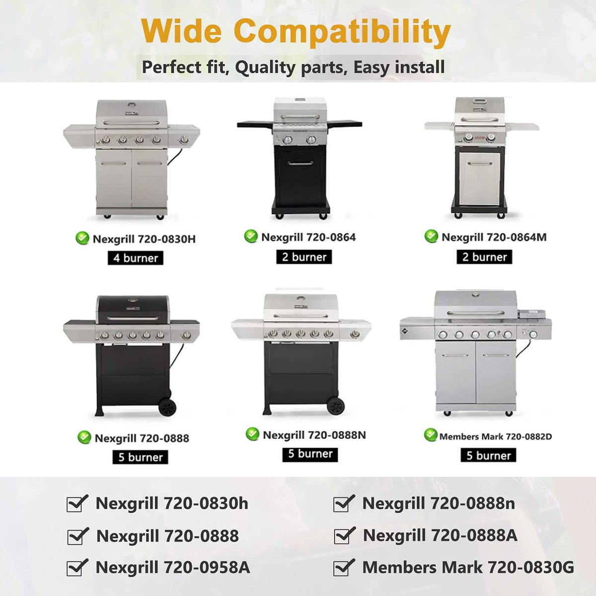 Criditpid Nexgrill heat plates 4-pack in porcelain steel for even heat distribution
