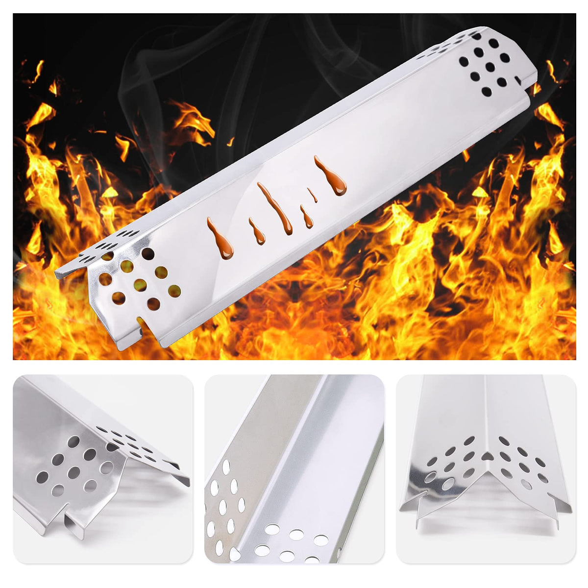 Criditpid replacement kit for Nexgrill 4-burner models with burners and heat plates