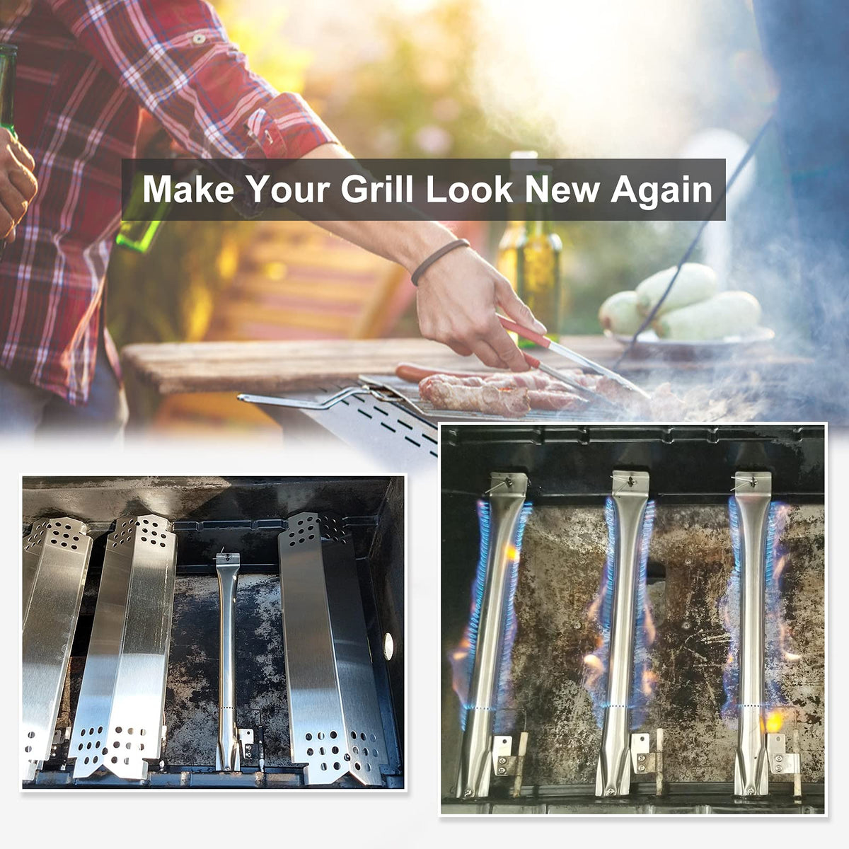 Criditpid stainless steel cover for Nexgrill burners and plates
